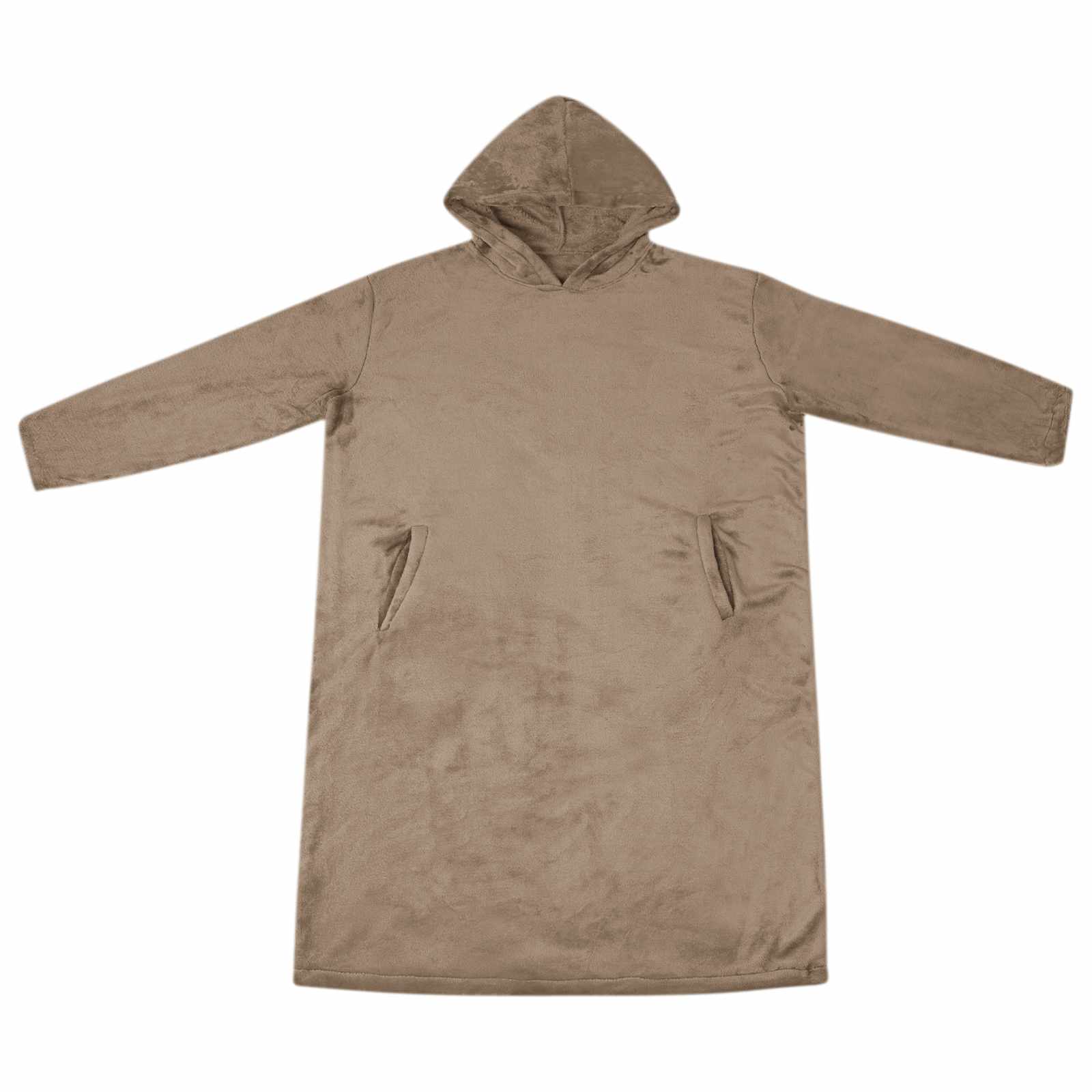 vidaXL Decken-Hoodie Kamel M Flanell