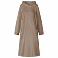 vidaXL Decken-Hoodie Kamel L Flanell