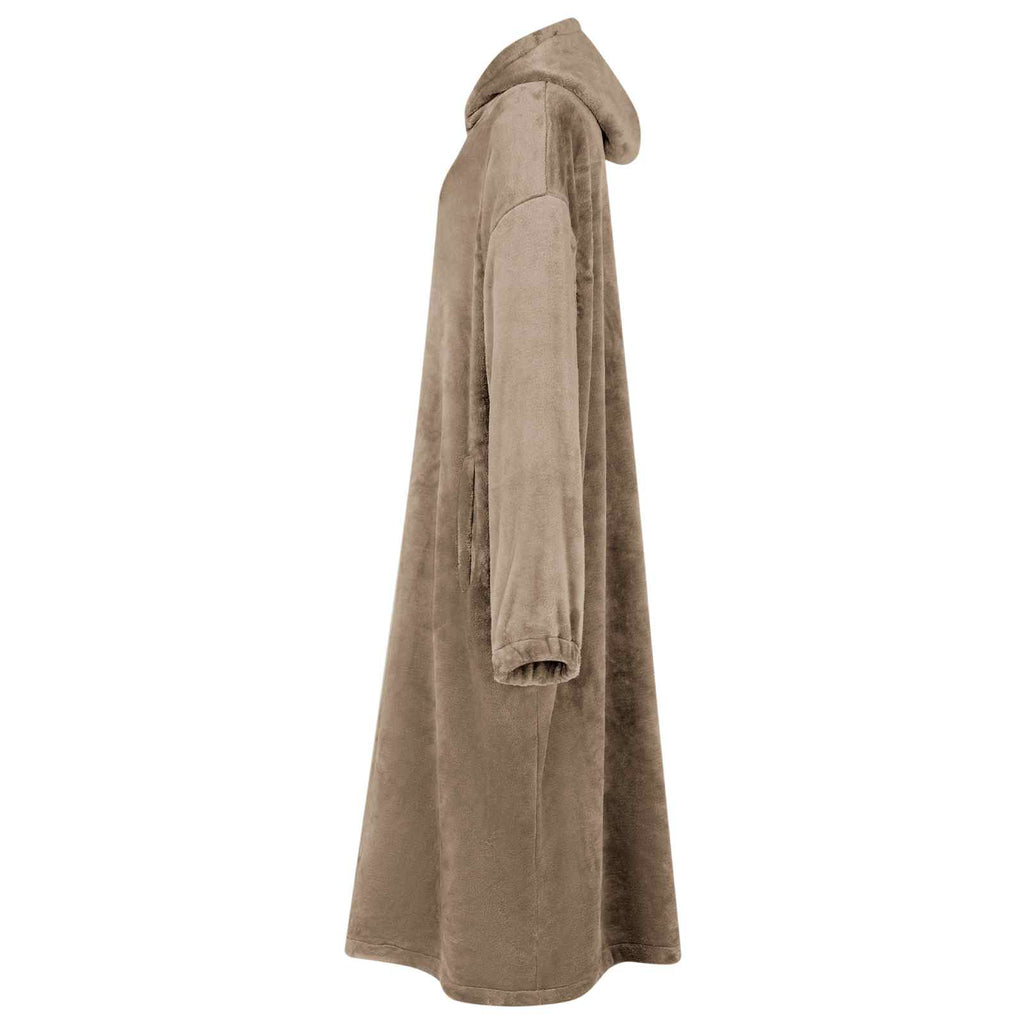 vidaXL Decken-Hoodie Kamel L Flanell