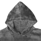 vidaXL Decken-Hoodie Dunkelgrau L Flanell