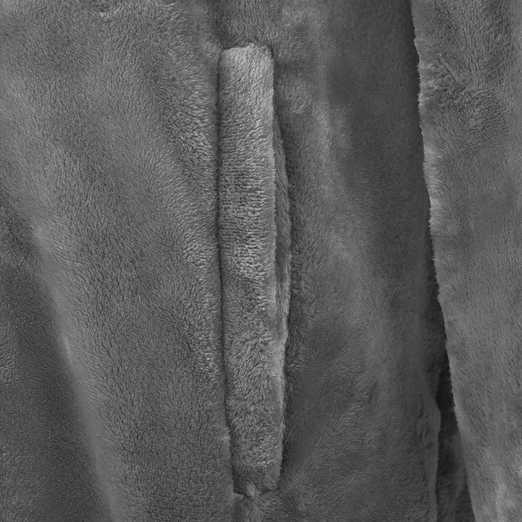 vidaXL Decken-Hoodie Dunkelgrau L Flanell