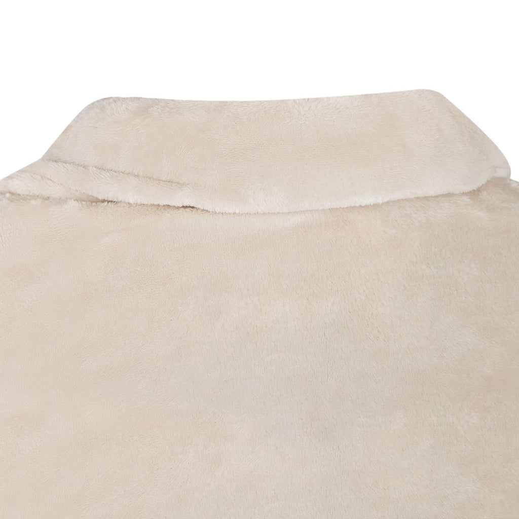 vidaXL Decken-Hoodie Beige F Flanell