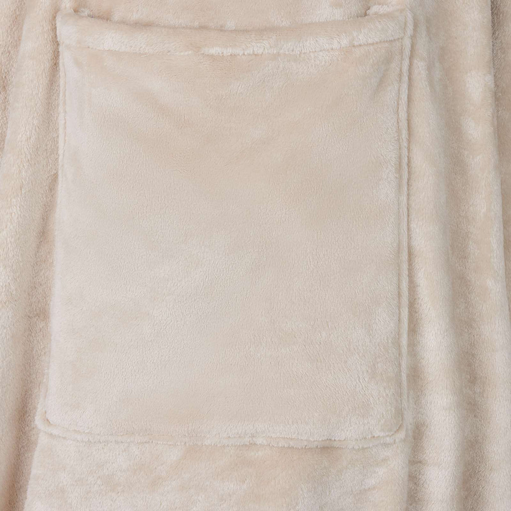 vidaXL Decken-Hoodie Beige F Flanell