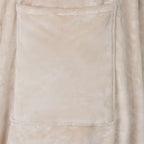 vidaXL Decken-Hoodie Beige F Flanell