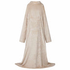 vidaXL Decken-Hoodie Beige F Flanell
