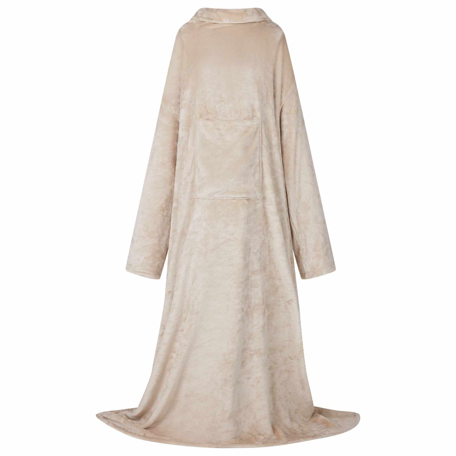 vidaXL Decken-Hoodie Beige F Flanell