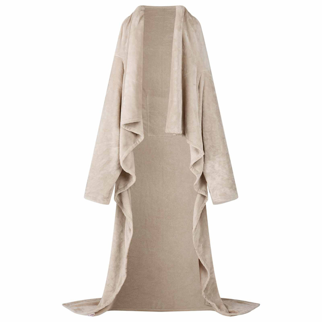 vidaXL Decken-Hoodie Beige F Flanell