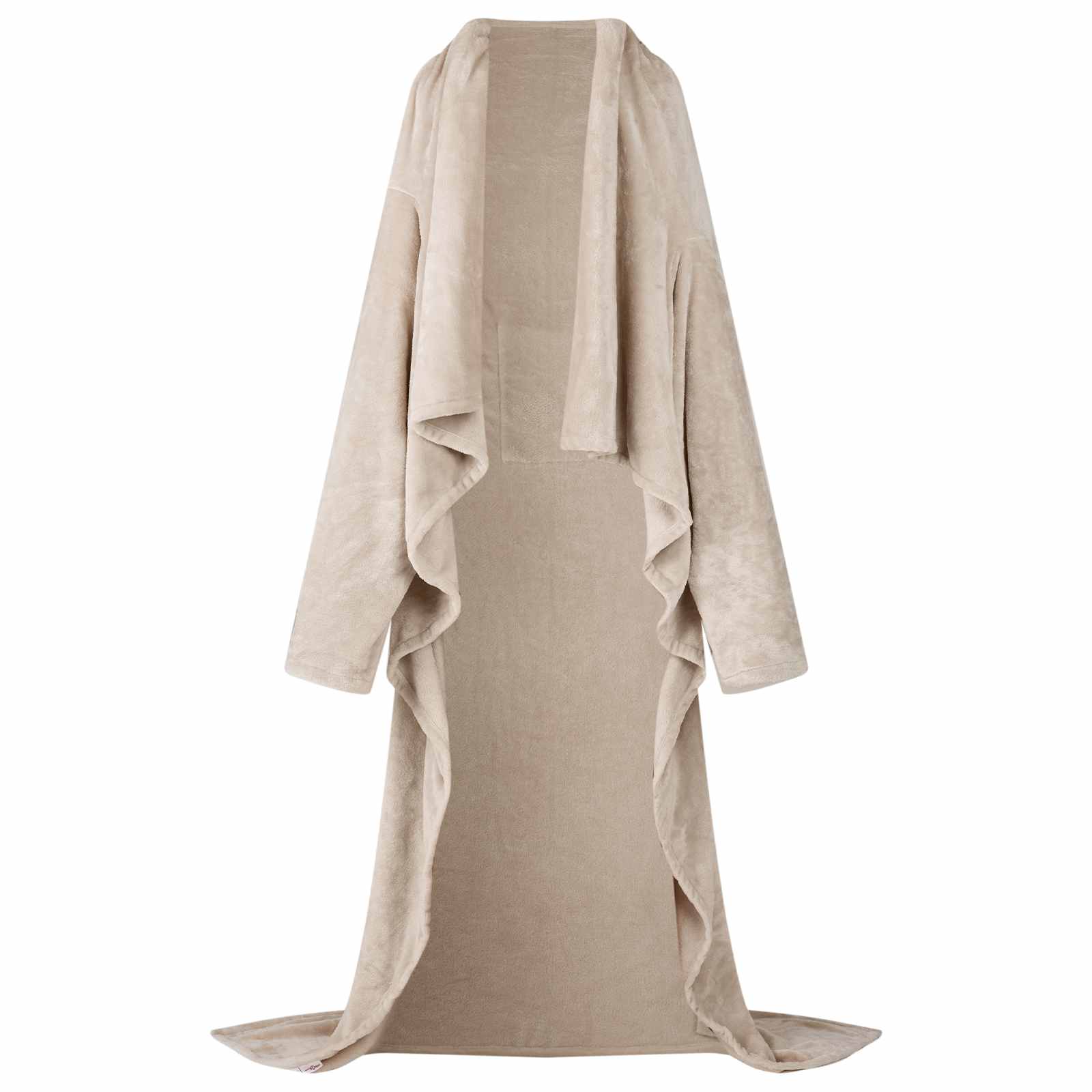 vidaXL Decken-Hoodie Beige F Flanell