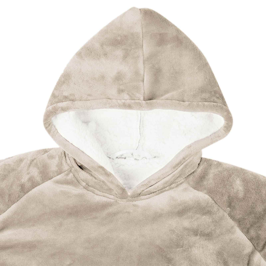 vidaXL Decken-Hoodie Beige M Fleece und Flanell