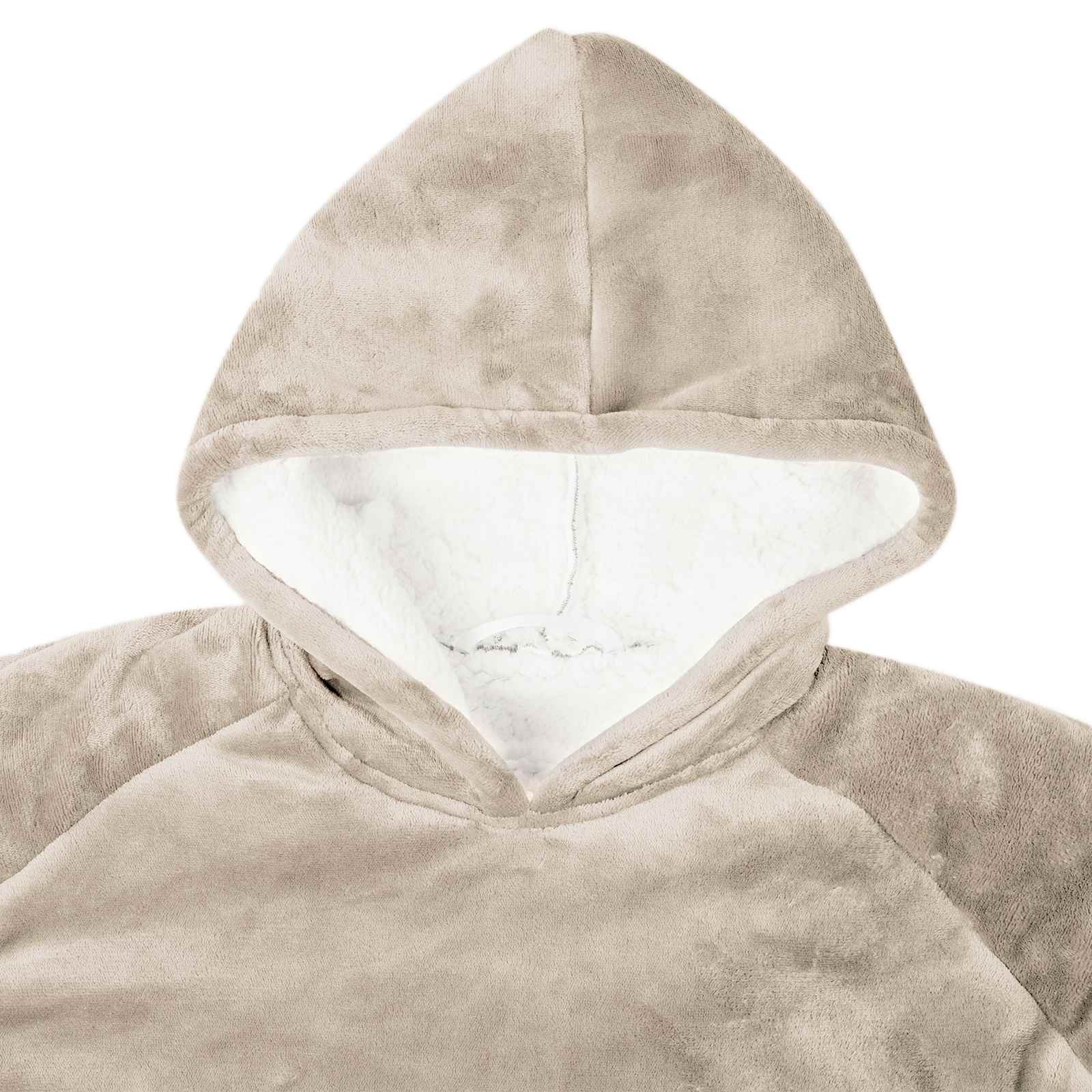 vidaXL Decken-Hoodie Beige M Fleece und Flanell