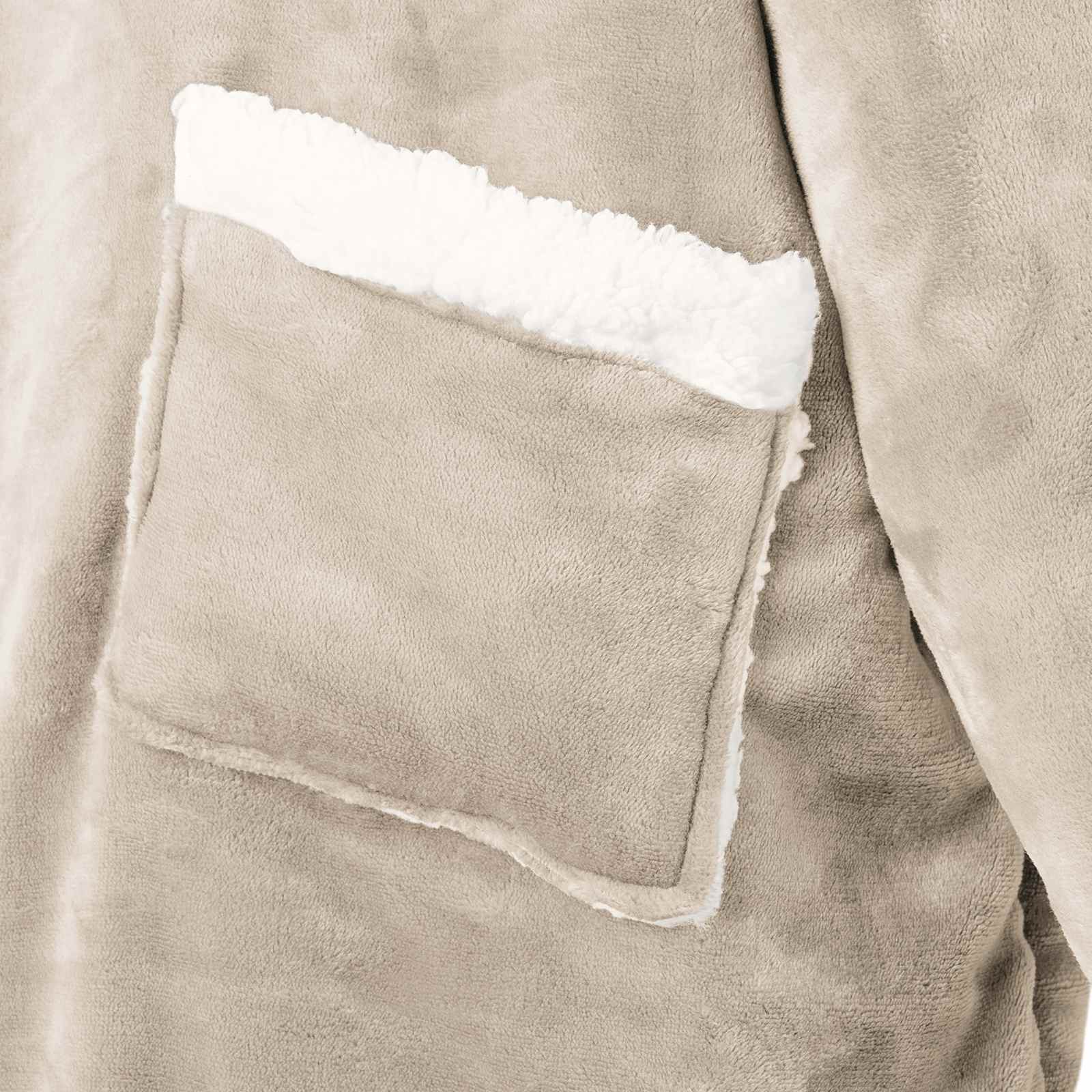 vidaXL Decken-Hoodie Beige M Fleece und Flanell