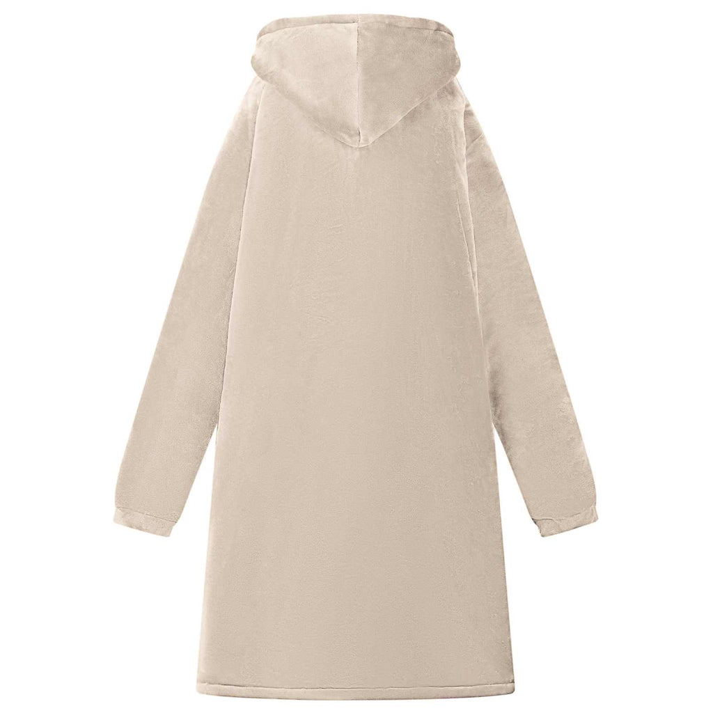 vidaXL Decken-Hoodie Beige M Fleece und Flanell