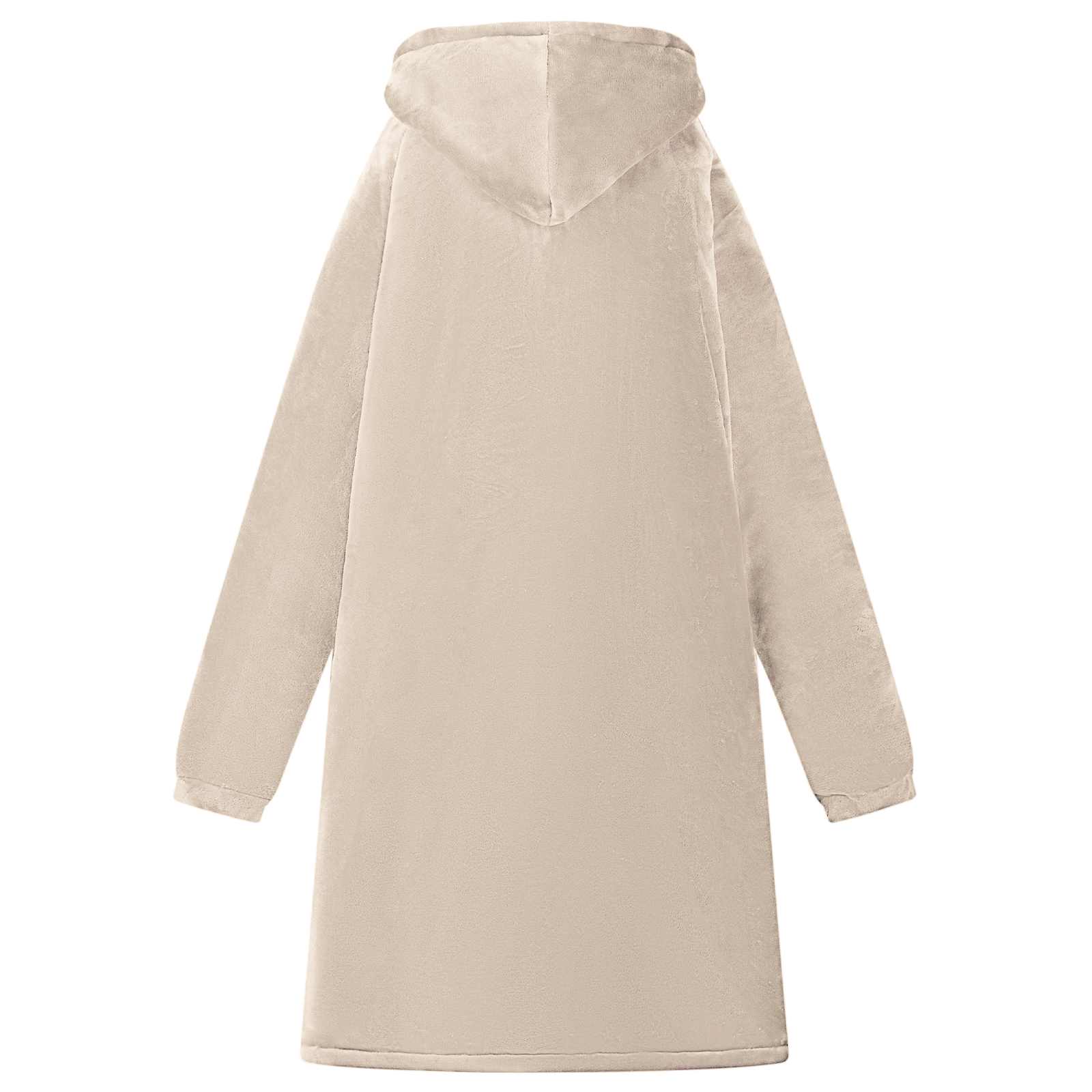 vidaXL Decken-Hoodie Beige M Fleece und Flanell