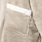 vidaXL Decken-Hoodie Beige L Fleece und Flanell
