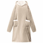 vidaXL Decken-Hoodie Beige L Fleece und Flanell