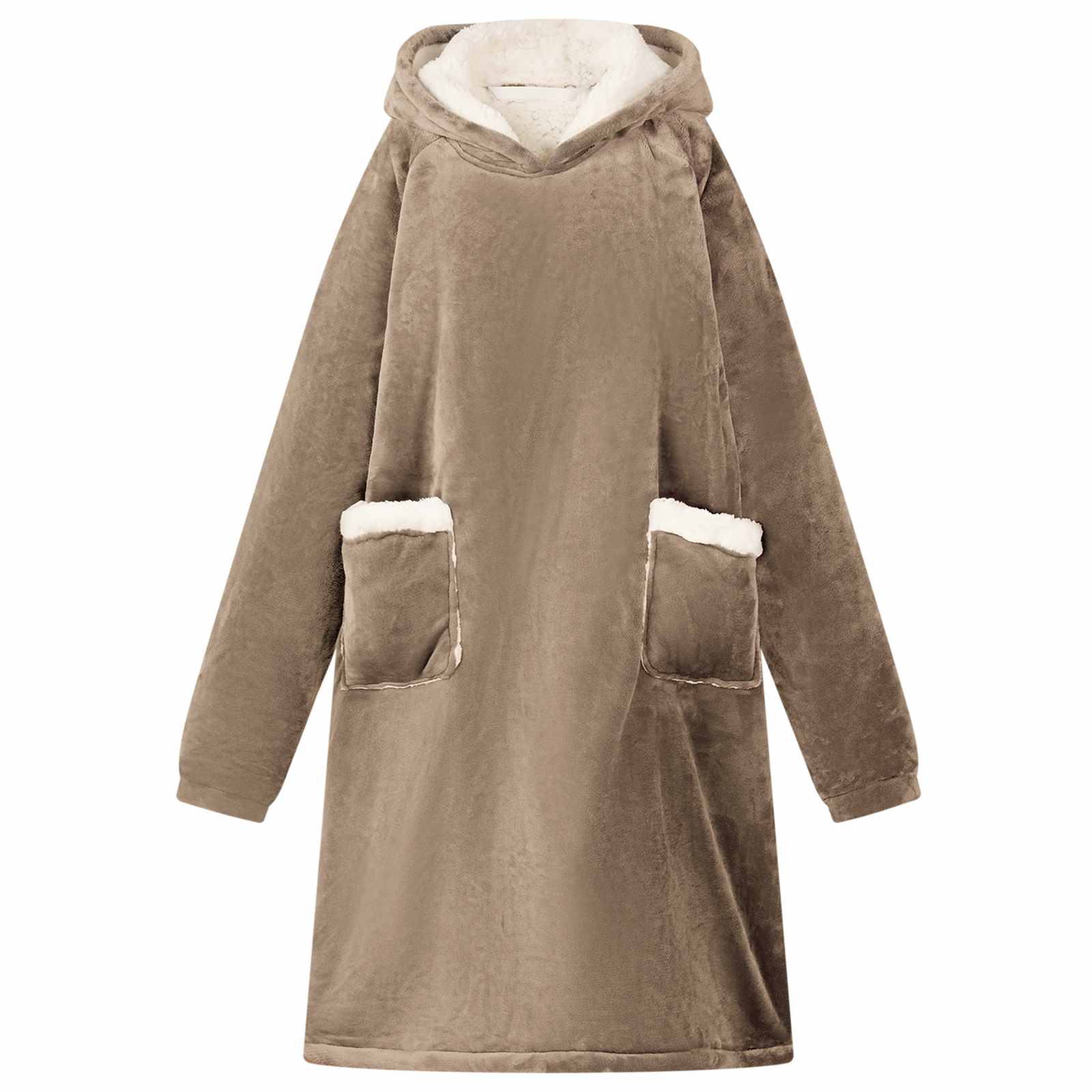vidaXL Decken-Hoodie Kamel M Fleece und Flanell