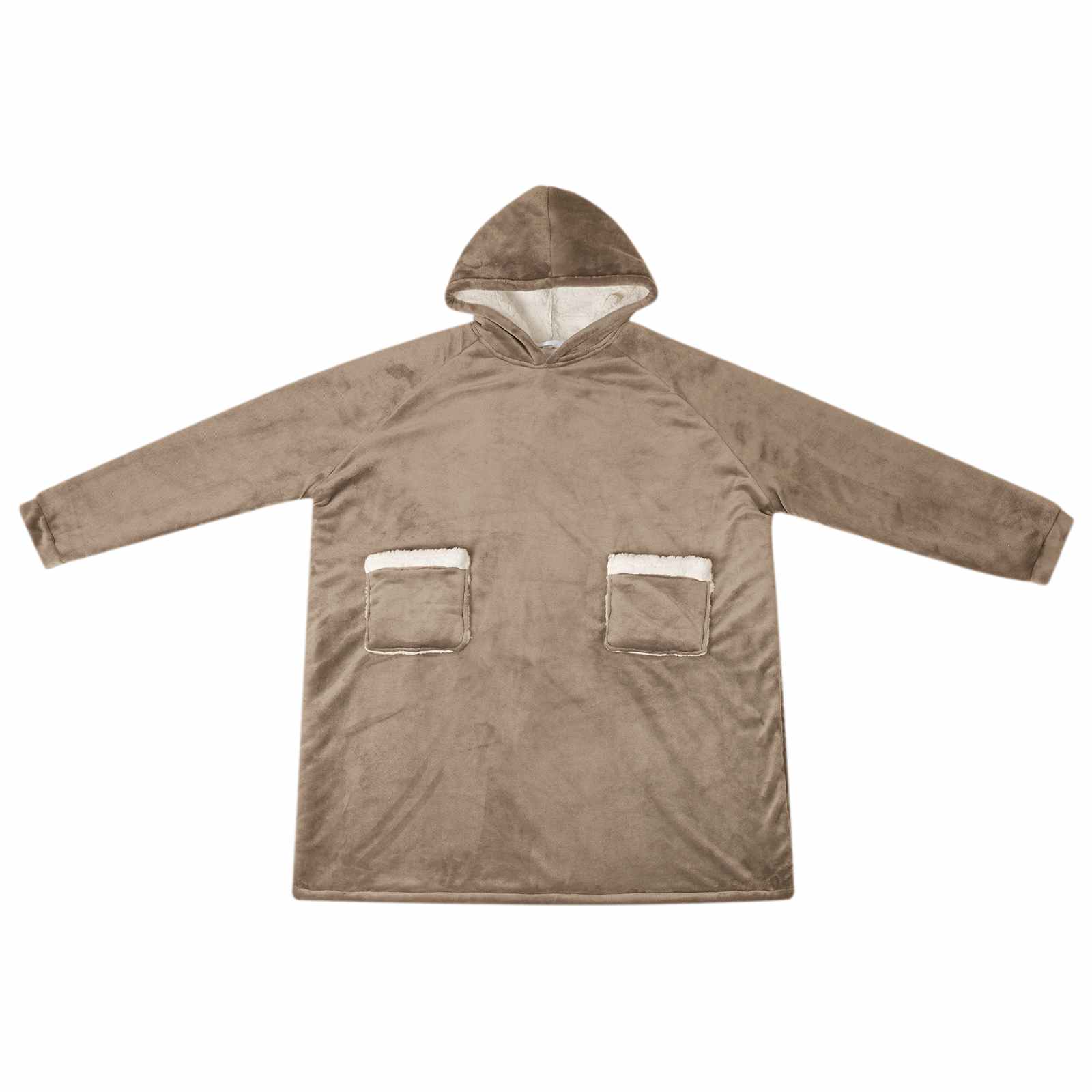 vidaXL Decken-Hoodie Kamel M Fleece und Flanell