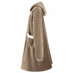 vidaXL Decken-Hoodie Kamel M Fleece und Flanell
