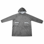 vidaXL Decken-Hoodie Dunkelgrau L Fleece und Flanell