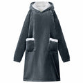 vidaXL Decken-Hoodie Marineblau L Fleece und Flanell