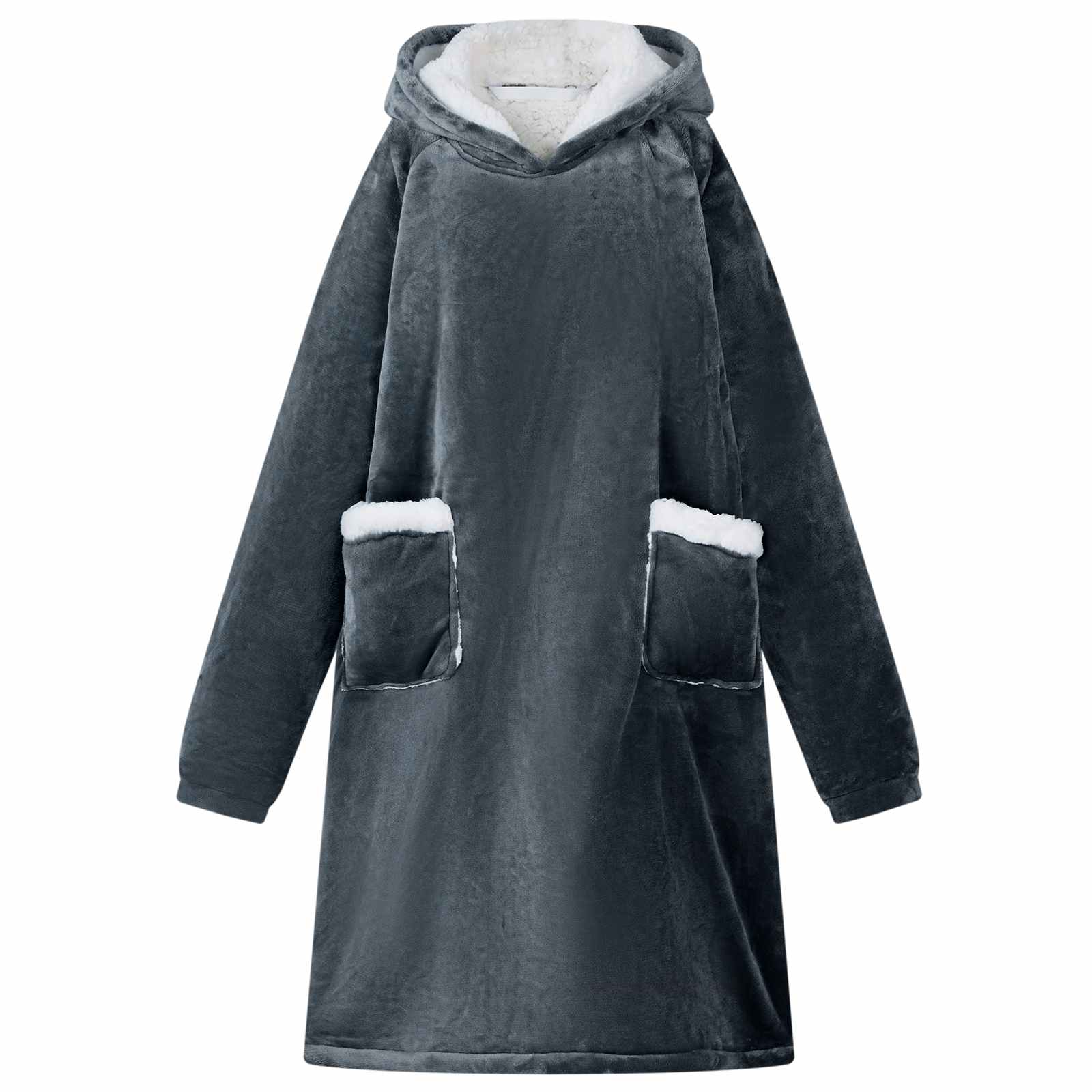 vidaXL Decken-Hoodie Marineblau L Fleece und Flanell