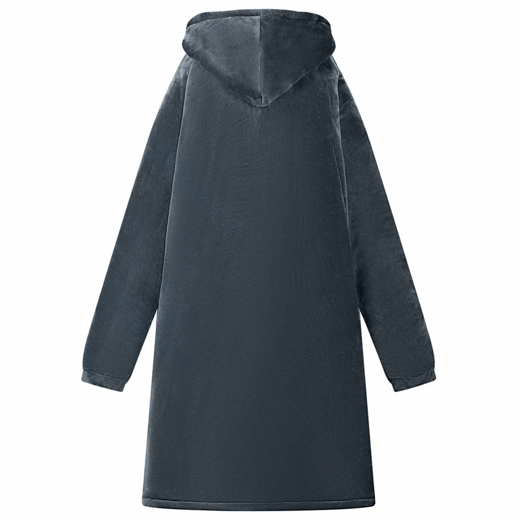 vidaXL Decken-Hoodie Marineblau L Fleece und Flanell