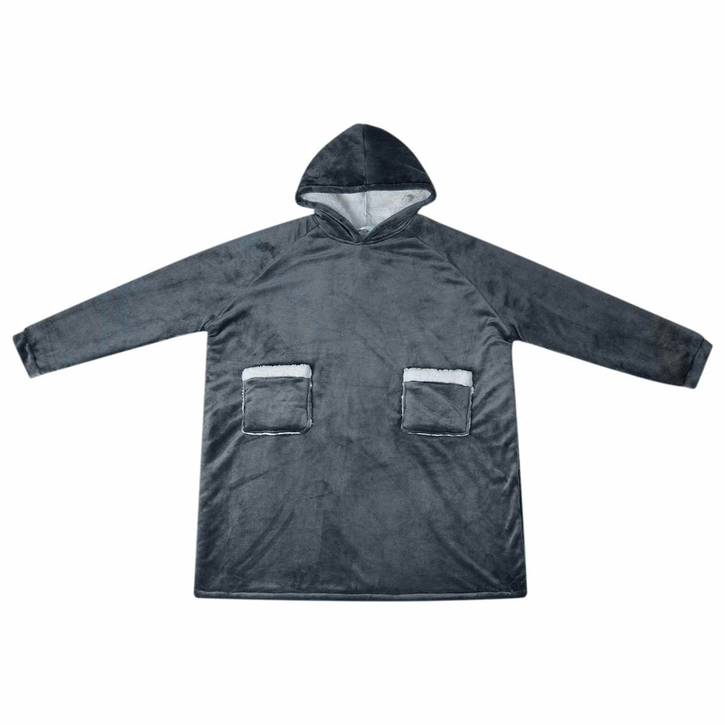 vidaXL Decken-Hoodie Marineblau L Fleece und Flanell