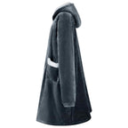 vidaXL Decken-Hoodie Marineblau L Fleece und Flanell