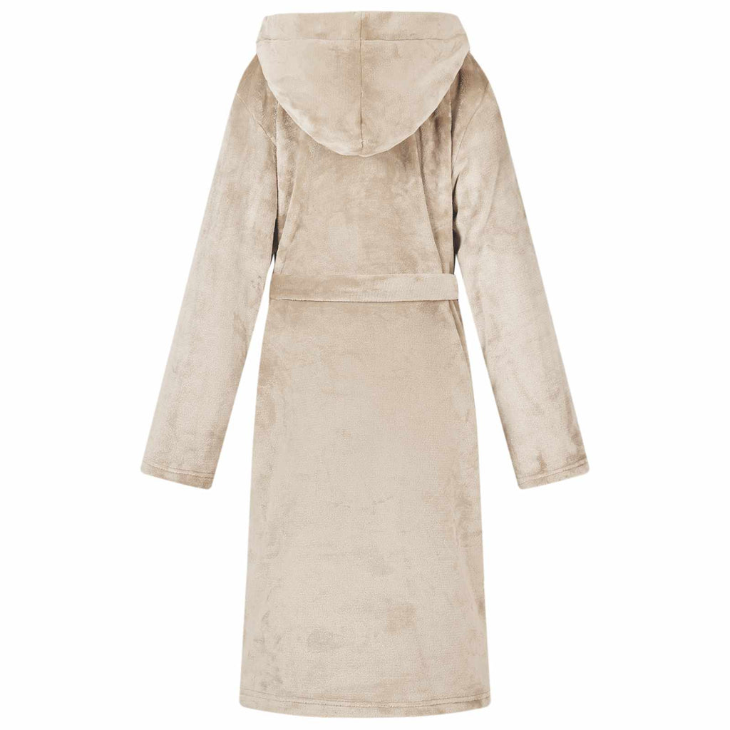 vidaXL Bademantel Hoodie Beige XL Flanell