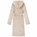 vidaXL Bademantel Hoodie Beige XL Flanell