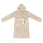vidaXL Bademantel Hoodie Beige XL Flanell