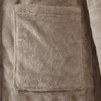 vidaXL Bademantel Hoodie Kamel S Flanell