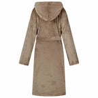vidaXL Bademantel Hoodie Kamel M Flanell