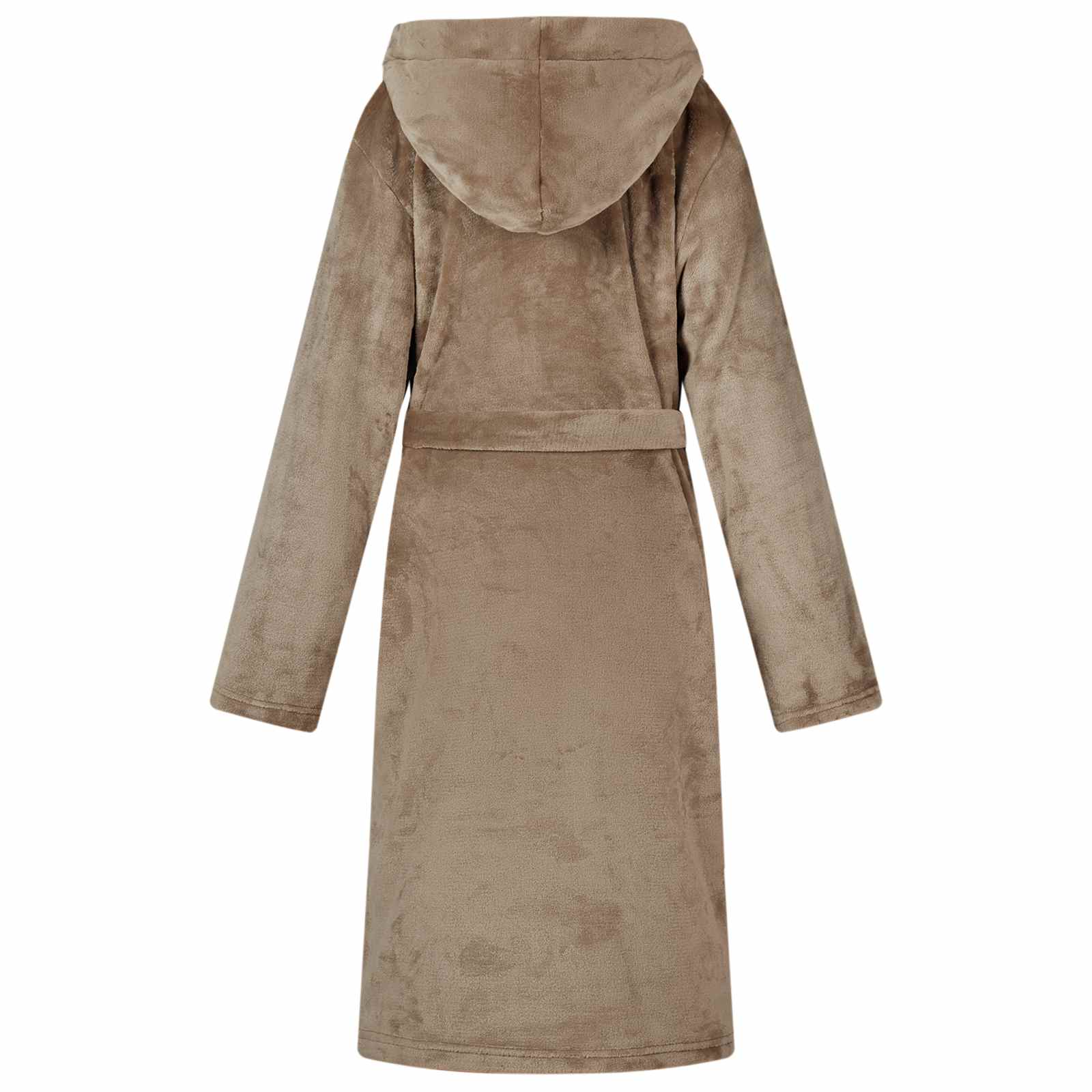 vidaXL Bademantel Hoodie Kamel M Flanell