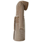 vidaXL Bademantel Hoodie Kamel M Flanell