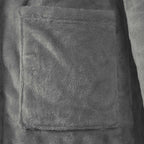 vidaXL Bademantel Hoodie Dunkelgrau L Flanell