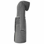 vidaXL Bademantel Hoodie Dunkelgrau L Flanell