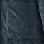 vidaXL Bademantel Hoodie Marineblau M Flanell
