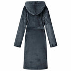 vidaXL Bademantel Hoodie Marineblau M Flanell