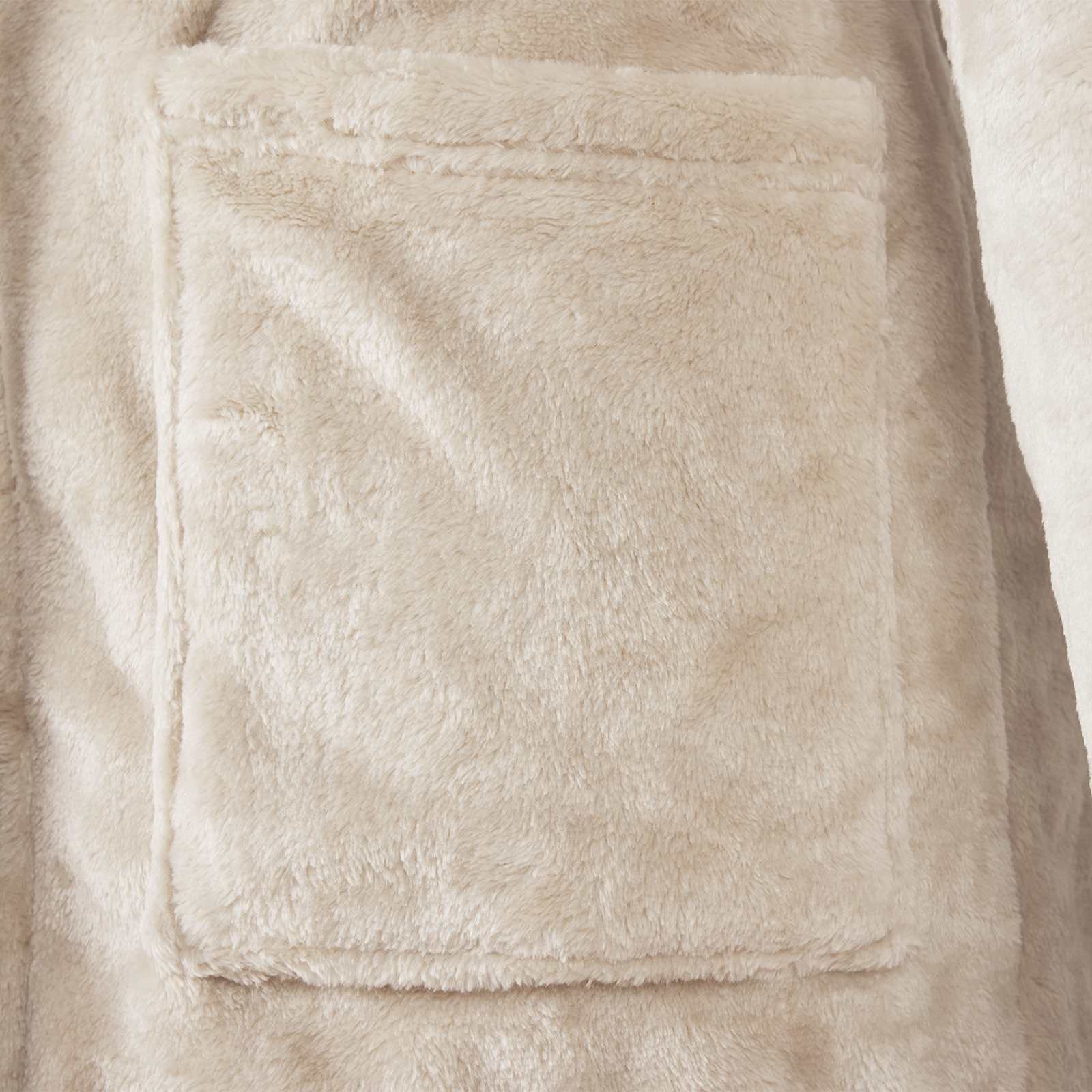 vidaXL Bademantel ohne Kapuze Beige S Flanell