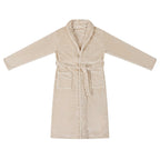 vidaXL Bademantel ohne Kapuze Beige M Flanell
