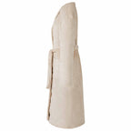 vidaXL Bademantel ohne Kapuze Beige M Flanell