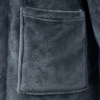 vidaXL Bademantel ohne Kapuze Marineblau M Flanell