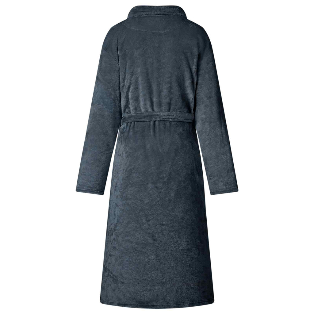 vidaXL Bademantel ohne Kapuze Marineblau M Flanell
