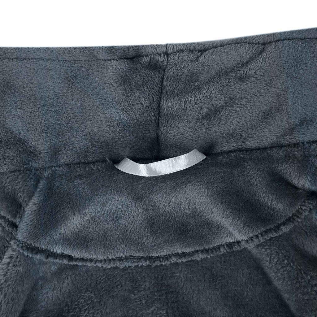 vidaXL Bademantel ohne Kapuze Marineblau L Flanell