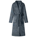 vidaXL Bademantel ohne Kapuze Marineblau L Flanell