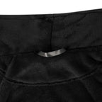 vidaXL Bademantel ohne Kapuze Schwarz S Flanell