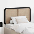 vidaXL Kopfteil mit Kopfteil Schwarz 100 x 55 x 3 cm Rattan
