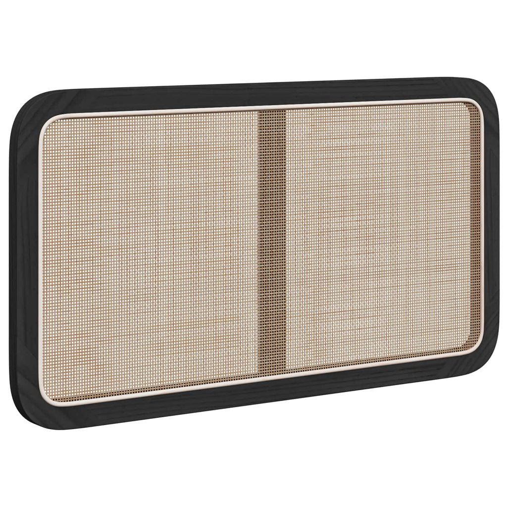 vidaXL Kopfteil mit Kopfteil Schwarz 100 x 55 x 3 cm Rattan