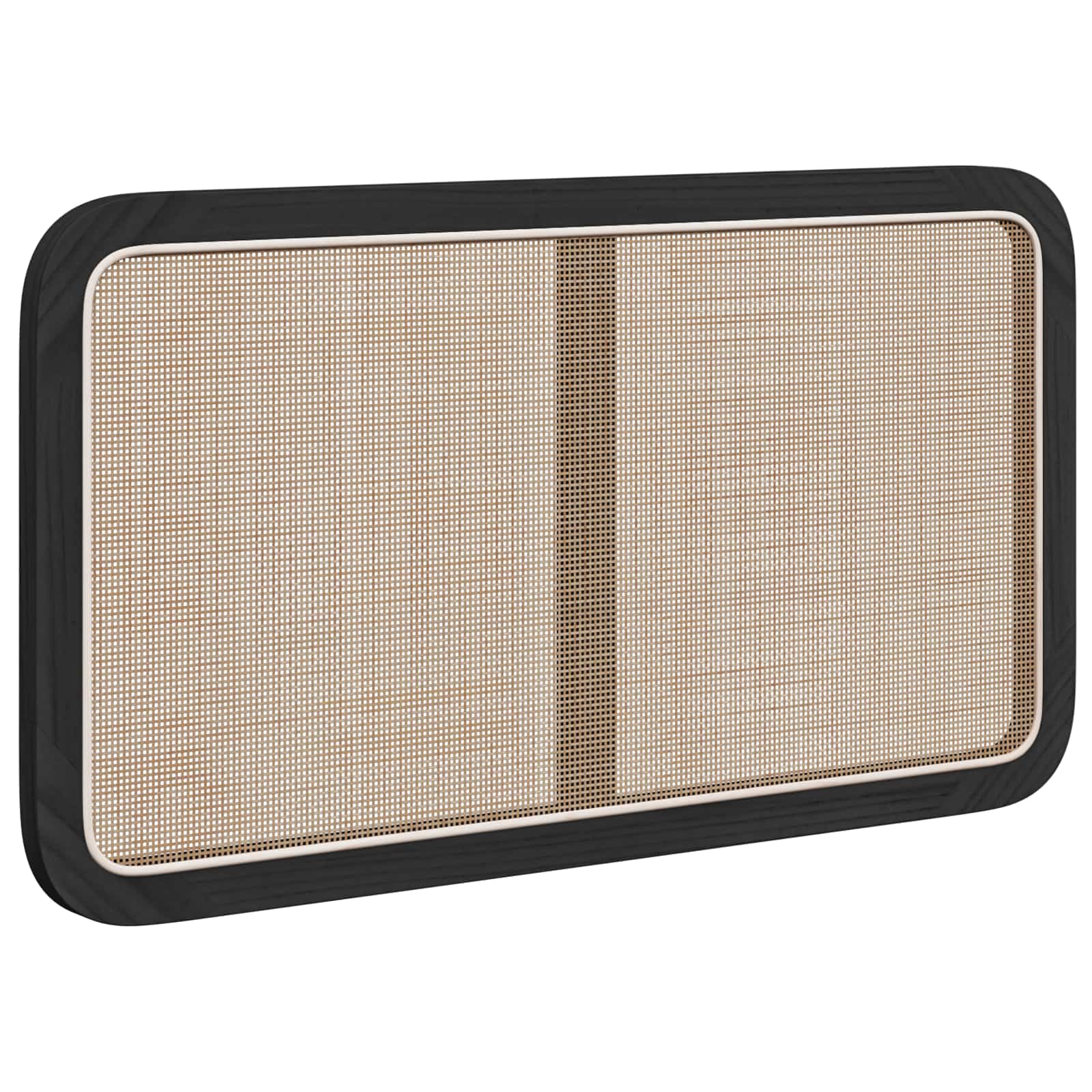 vidaXL Kopfteil mit Kopfteil Schwarz 100 x 55 x 3 cm Rattan